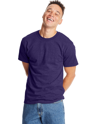 5180 Hanes Beefy-T in Grape smash heather