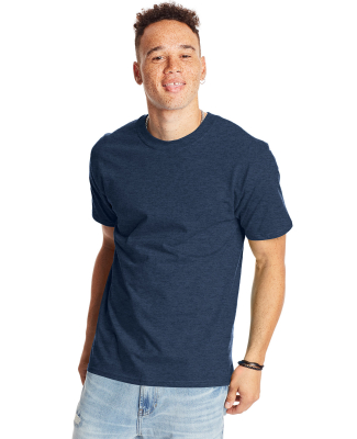 5180 Hanes Beefy-T in Heather navy