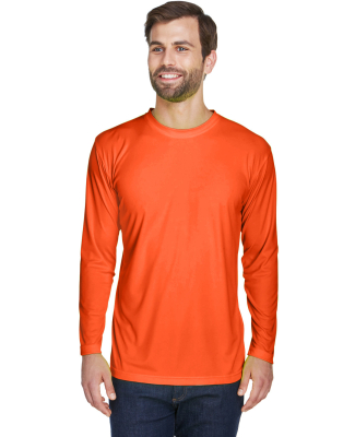 8422 UltraClub® Adult Cool & Dry Sport Long-Sleev in Bright orange