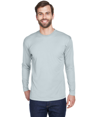 8422 UltraClub® Adult Cool & Dry Sport Long-Sleev in Grey
