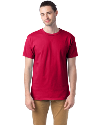 5280 Hanes Heavyweight T-shirt in Athletic crimson