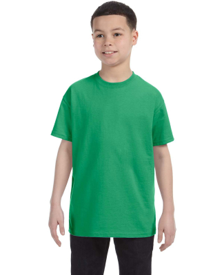 29B Jerzees Youth Heavyweight 50/50 Blend T-Shirt in Irish green heather