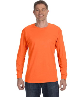 29LS Jerzees Adult Long-Sleeve Heavyweight 50/50 B in Safety orange