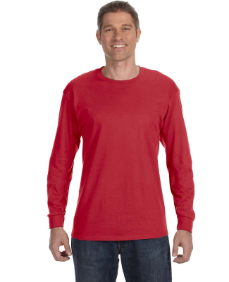 29LS Jerzees Adult Long-Sleeve Heavyweight 50/50 B in True red