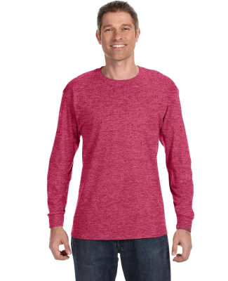 29LS Jerzees Adult Long-Sleeve Heavyweight 50/50 B in Vintage heather red