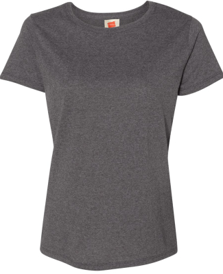 5680 Hanes® Ladies' Heavyweight T-Shirt in Charcoal heather