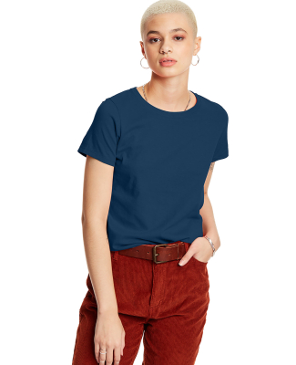 5680 Hanes® Ladies' Heavyweight T-Shirt in Navy