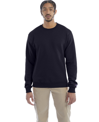 S600 Champion Logo Double Dry Crewneck Pullover in Navy