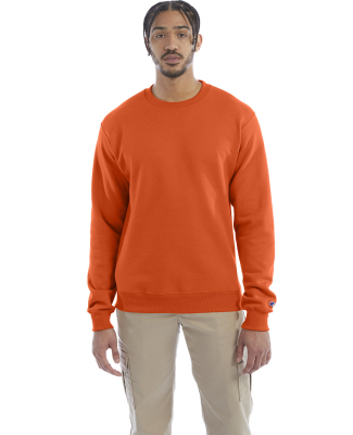 S600 Champion Logo Double Dry Crewneck Pullover in Orange