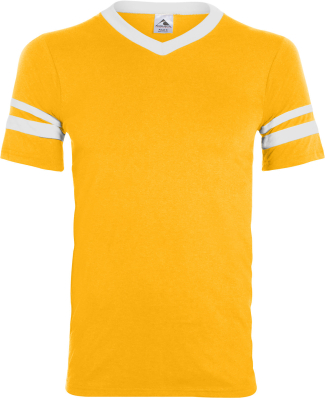 360 Augusta Sportswear Sleeve Stripe Jersey in Gold/ white