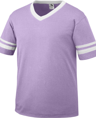 360 Augusta Sportswear Sleeve Stripe Jersey in Light lavender/ white