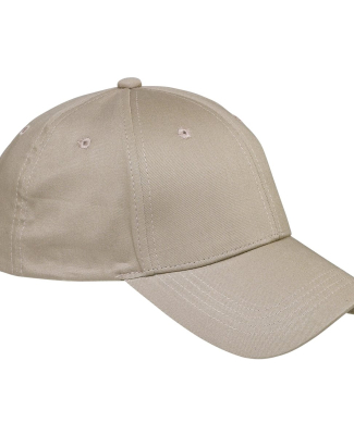 BX020 Big Accessories 6-Panel Structured Twill Cap in Khaki