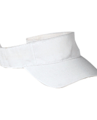 BX006 Big Accessories Cotton Twill Visor in White