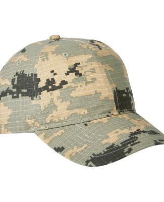 BX018 Big Accessories Unstructured Camo Hat in Ripstop dark grey/ green camo