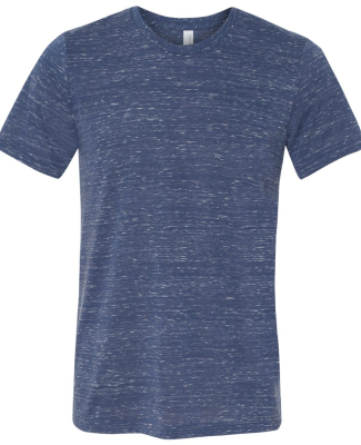 BELLA+CANVAS 3650 Mens Poly-Cotton T-Shirt in Navy marble