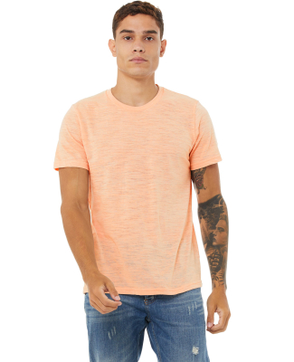 BELLA+CANVAS 3650 Mens Poly-Cotton T-Shirt in Peach slub