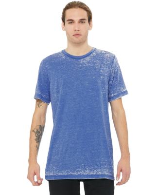 BELLA+CANVAS 3650 Mens Poly-Cotton T-Shirt in True royal acid wash