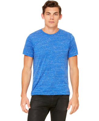 BELLA+CANVAS 3650 Mens Poly-Cotton T-Shirt in True royal marble