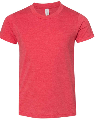 BELLA+CANVAS 3001Y Jersey Youth T-Shirt in Heather red