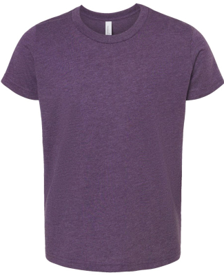BELLA+CANVAS 3001Y Jersey Youth T-Shirt in Heather team purple