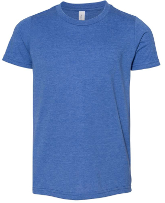 BELLA+CANVAS 3001Y Jersey Youth T-Shirt in Heather true royal