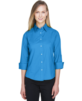 DP625W Devon & Jones Ladies’ Three-Quarter-Sleev in French blue
