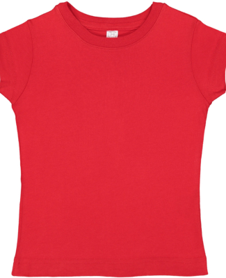 3316 Rabbit Skins® Toddler Girls Fine Jersey T-Sh in Red