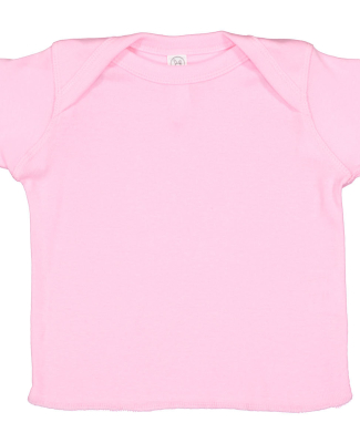 3400 Rabbit Skins® Infant Lap Shoulder T-shirt in Pink
