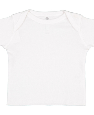 3400 Rabbit Skins® Infant Lap Shoulder T-shirt in White