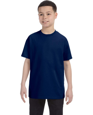 5000B Gildan™ Heavyweight Cotton Youth T-shirt  in Navy