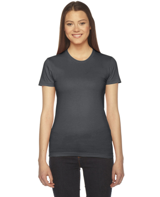 2102 American Apparel Girly Fine Jersey Tee in Asphalt