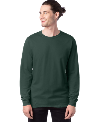 5286 Hanes® Heavyweight Long Sleeve T-shirt in Athletic dark green