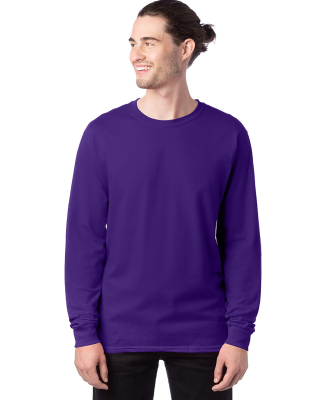 5286 Hanes® Heavyweight Long Sleeve T-shirt in Athletic purple