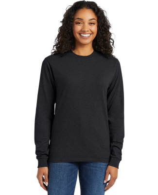 5286 Hanes® Heavyweight Long Sleeve T-shirt in Charcoal heather