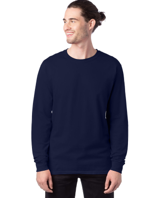 5286 Hanes® Heavyweight Long Sleeve T-shirt in Navy
