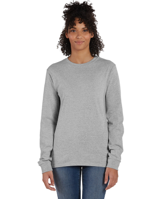 5286 Hanes® Heavyweight Long Sleeve T-shirt in Oxford grey