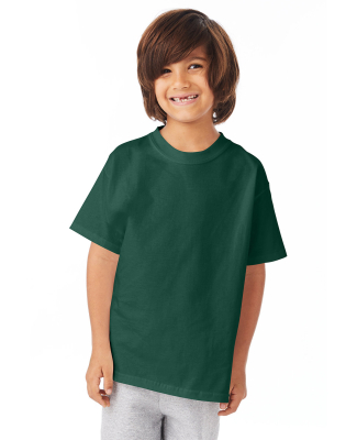 5450 Hanes Authentic Tagless Youth T-shirt in Deep forest