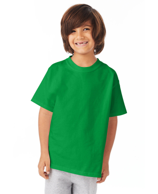 5450 Hanes Authentic Tagless Youth T-shirt in Shamrock green