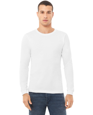 BELLA+CANVAS 3501 Long Sleeve T-Shirt in Solid white triblend