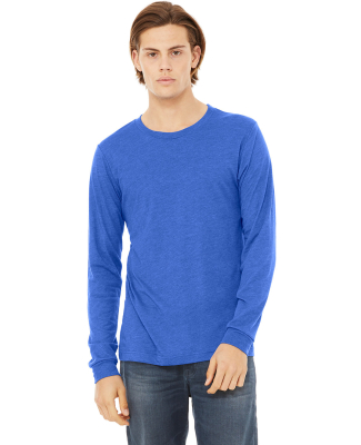 BELLA+CANVAS 3501 Long Sleeve T-Shirt in True royal triblend