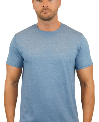 Gildan 64000 G640 Soft Style 30 Singles Ring-spun  in Heather indigo