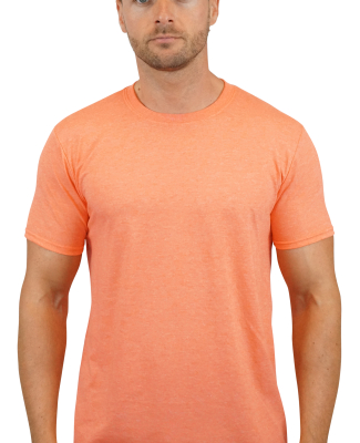 Gildan 64000 G640 Soft Style 30 Singles Ring-spun in Heather orange
