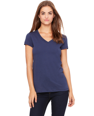 BELLA 6005 Womens V-Neck T-shirt in Navy