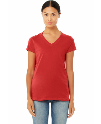 BELLA 6005 Womens V-Neck T-shirt in Red