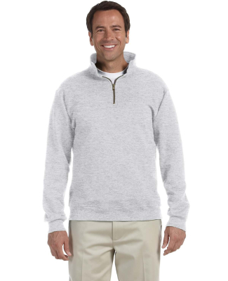 JERZEES SUPER SWEATS 1/4 Zip Sweatshirt with Cadet in Ash