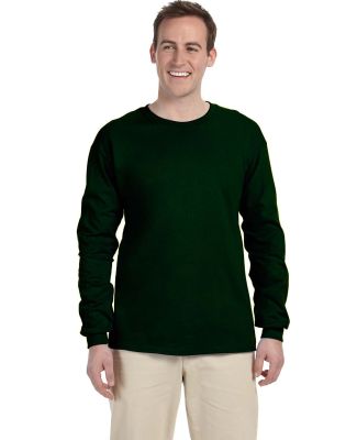 2400 Gildan Ultra Cotton Long Sleeve T Shirt  in Forest green