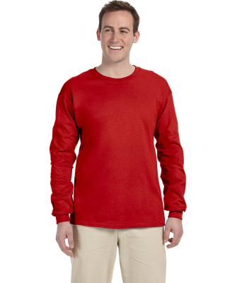 2400 Gildan Ultra Cotton Long Sleeve T Shirt in Red