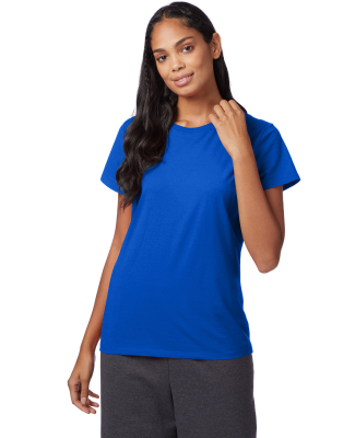 Hanes Ladies Nano T Cotton T Shirt SL04 in Deep royal