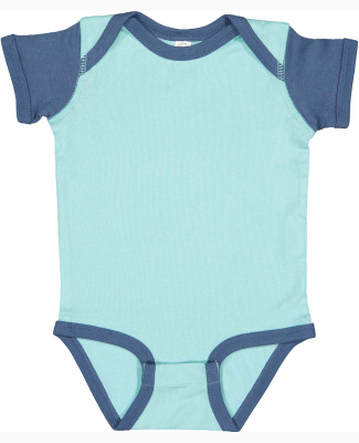 4400 Onsie Rabbit Skins® Infant Lap Shoulder Cree in Chill/ Indigo
