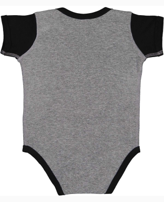 4400 Onsie Rabbit Skins® Infant Lap Shoulder Cree in Granite heather/black